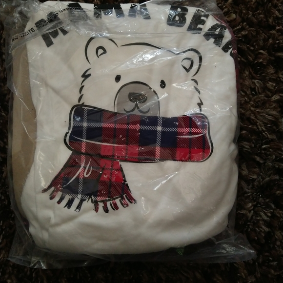 Bear plaid family PJ set medium white red - Picture 4 of 4